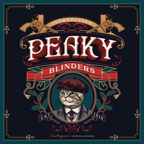 Vintage Cat Peaky Blinders