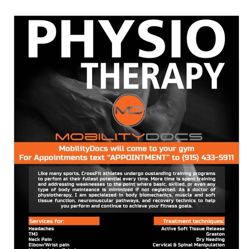 Flyer concept for physiotherapist