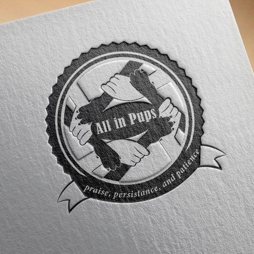 All in Pups logo design