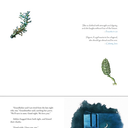 Interior design and typesetting with imagery for book "Adelyn’s Adventure ON THE BEACH"