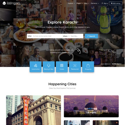 Website design for Listingpro