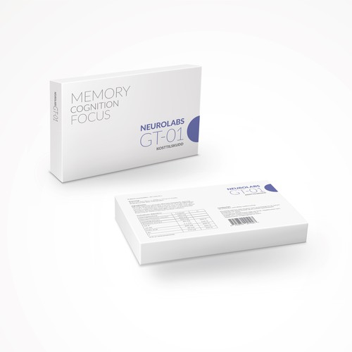 Simple, innovative box design for a nootropic supplement