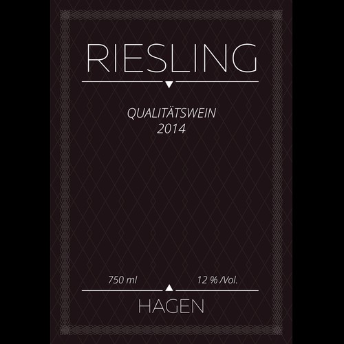 Riesling Hagen Wine Label