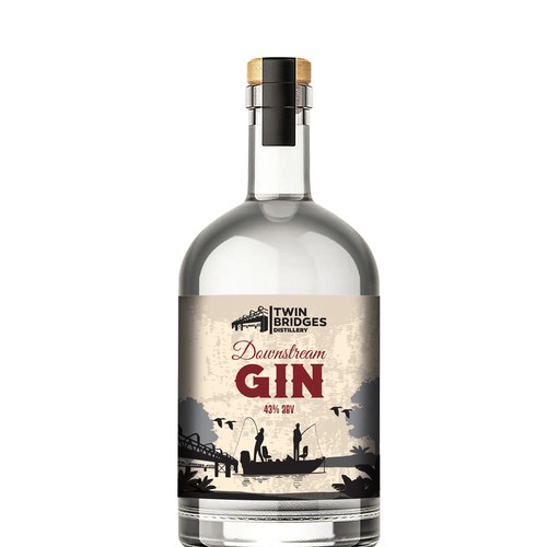 Gin bottle label design