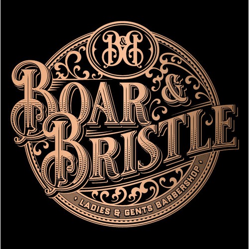 Vintage Typography Logo for Barbershop