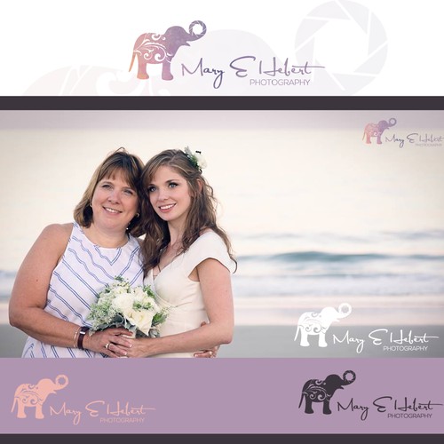 Create a elegant and simple elephant design for a photography business