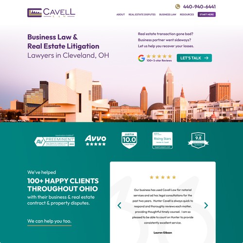 Real Estate & Business Law Attorney Website