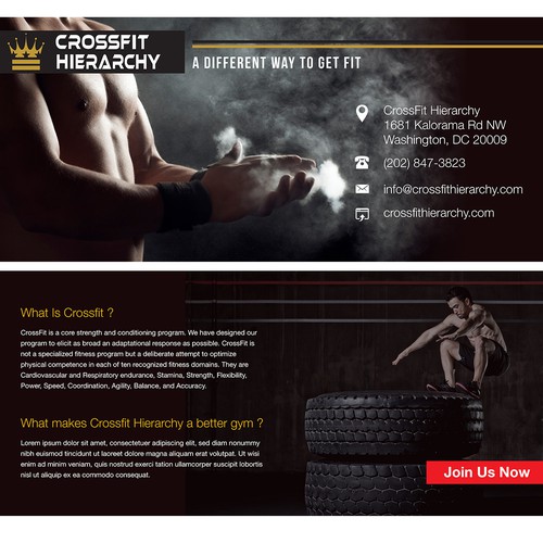 Crossfit Fitness Club Sales Piece (Postcard/Brochure)