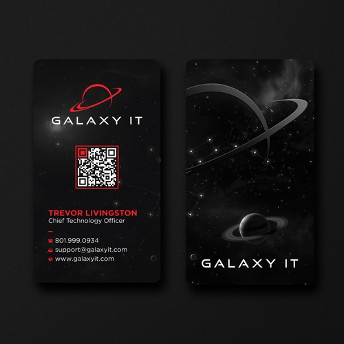 Stellar Space-Themed Business Card for Galaxy IT