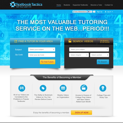 Textbook Tactics needs a new website design