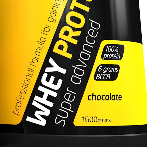 Create sport nutrition label in in a MINIMALISM style