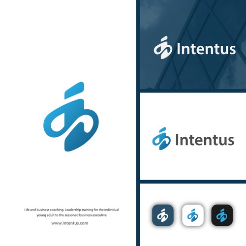 Logo monogram combine Lettering "i" and infinity