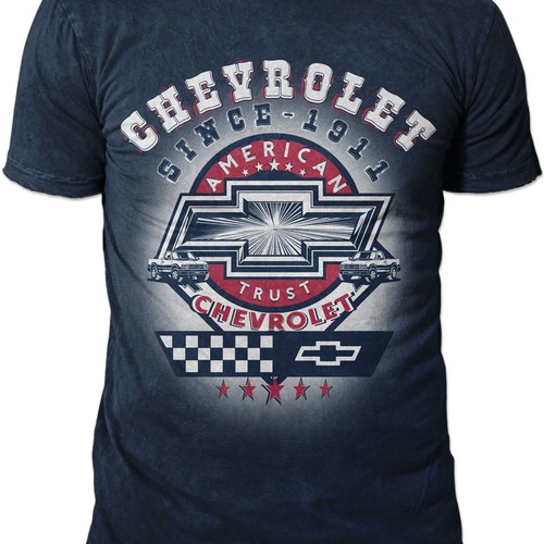 Create a simple, stylish CHEVROLET MENS TSHIRT design