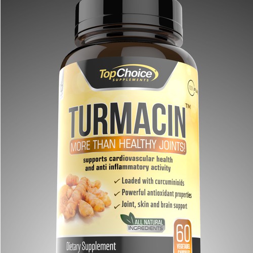 turmeric supplement label design