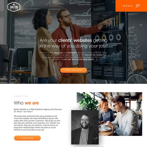 Web Development Firm Landing Page Redesign
