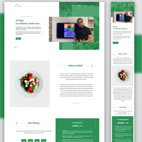 Responsive Dieting Expert Landing page 