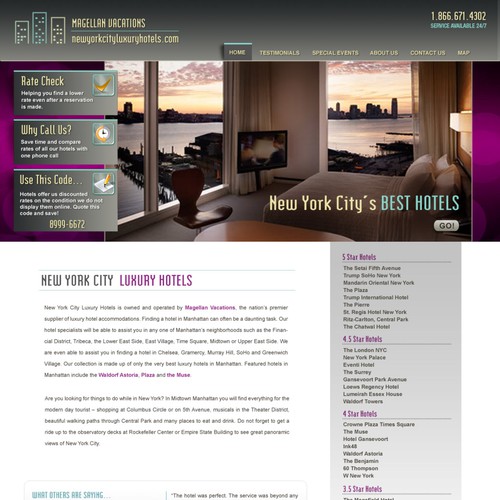 Luxury travel agency seeks layout changes for existing website