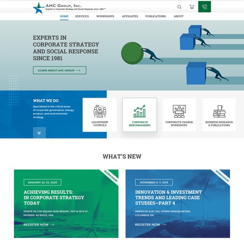 Web page design for Experts in Corporate Strategy & Social Response