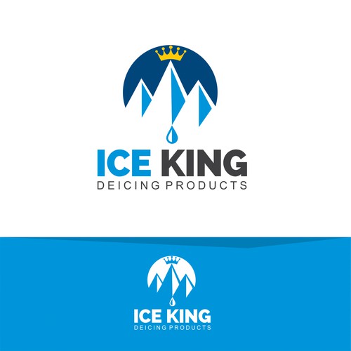 ICE KING logo concept.