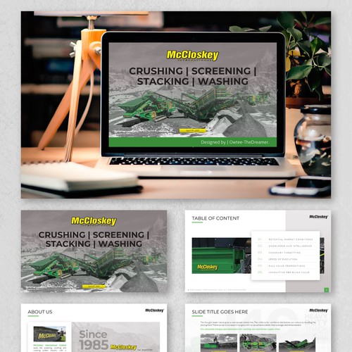 PowerPoint Design for the "McCloskey International" Project.