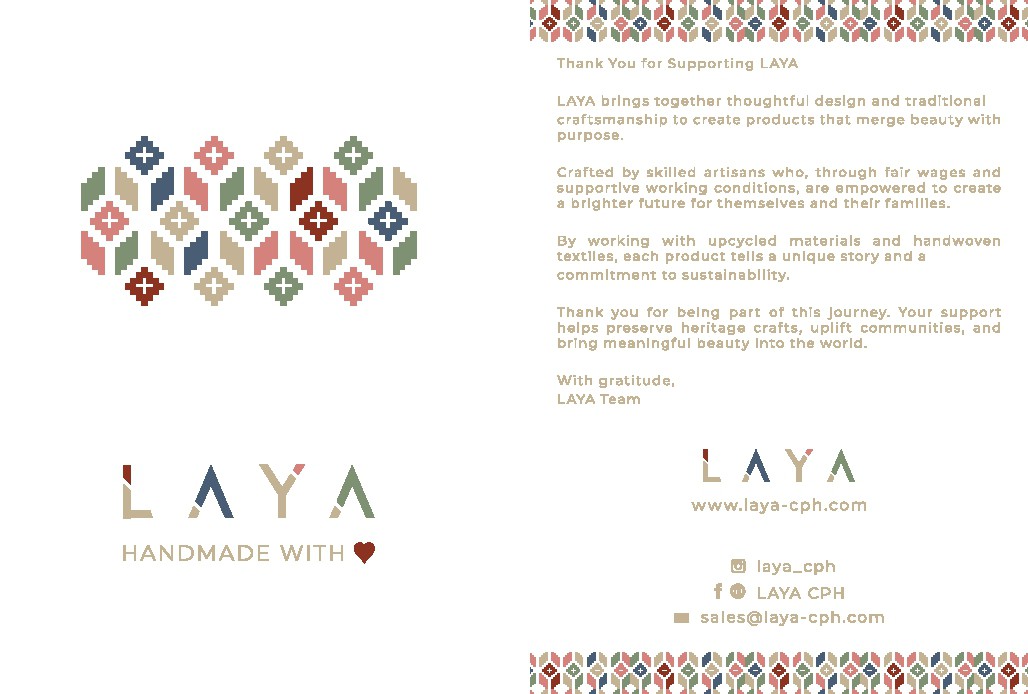 Postcards and hangtag design for LAYA