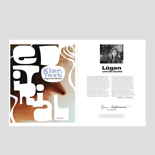 Editorial Klar. Text Magazin 