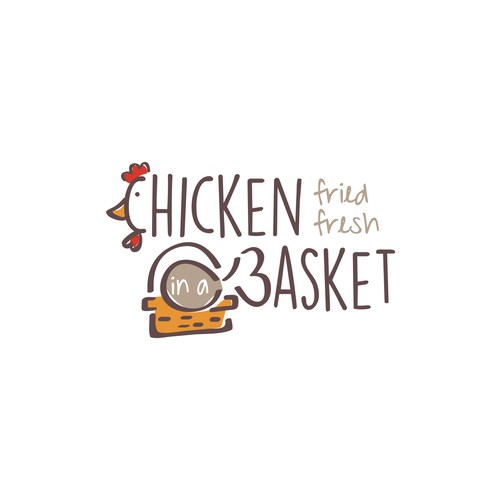 Chicken in a Basket Fried Chicken Logo