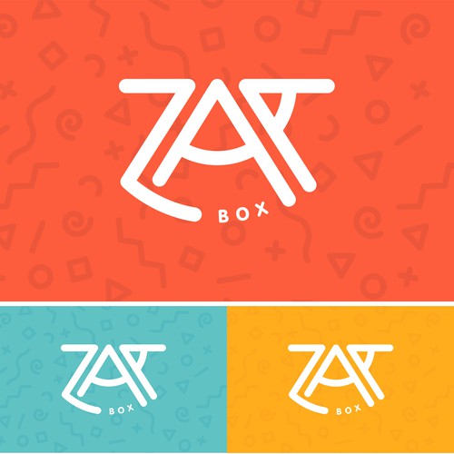 Fun and playful pizza box logo