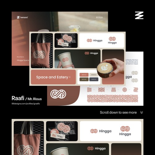 Hingga Coffee Shop Logo Branding & Visual Identity