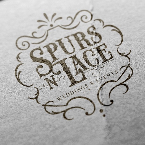 Logo concept for Spurs N Lace Weddings & Events