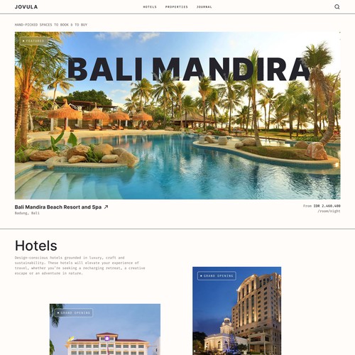 Jovula - Hotels and Real Estates Website