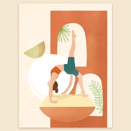 Yoga themed illustration