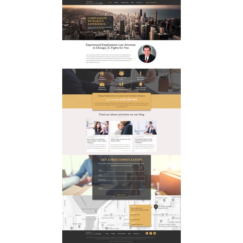 Landing page for Law Attorney