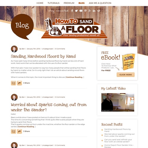 Website design for a Floor Sanding Company  