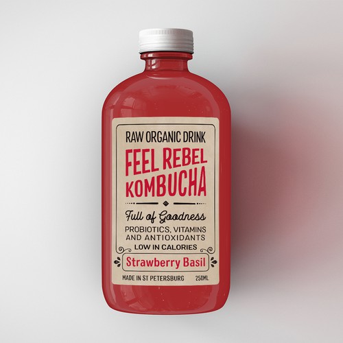 Label design for an organic kombucha