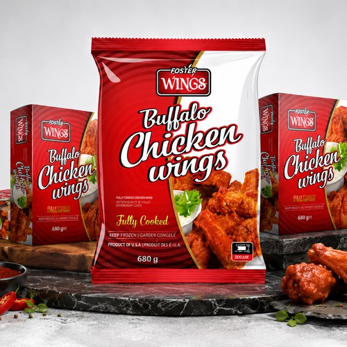Buffalo Chicken Wings Packaging Designs
