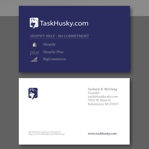 Business Card for Task Husky