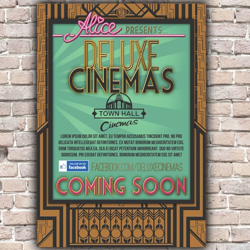 Poster design concept for retro theatre