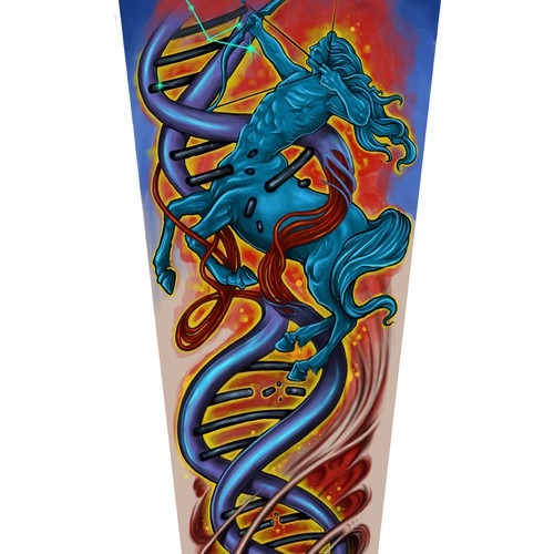 DNA Centaur whatever tatoo design