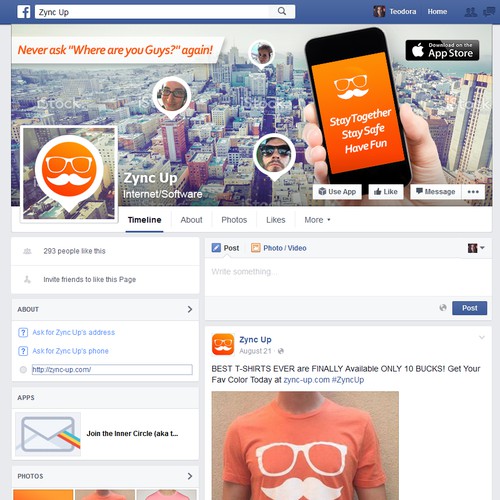 Facebook cover for app
