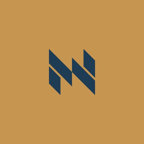Letter N modern logo design for construction