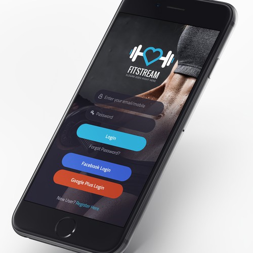 Login Page for a Fitness App