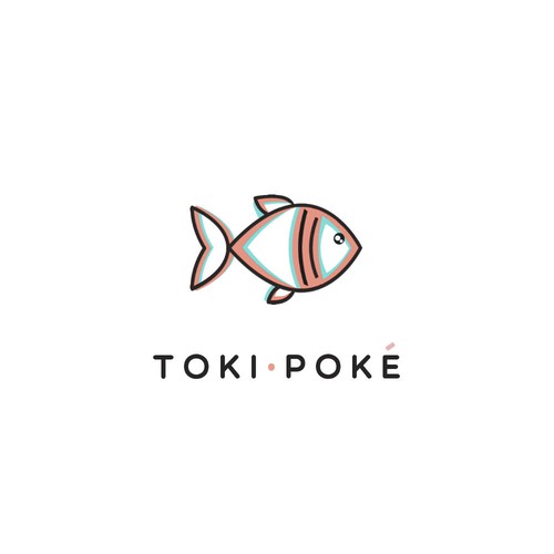 Cool contemporary logo for Poke Restaurant