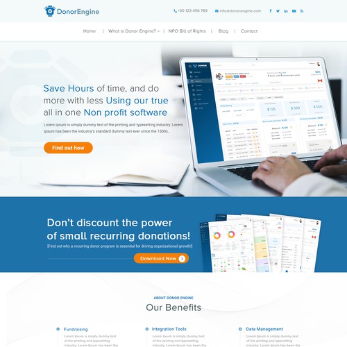Donor Engine - Website Design
