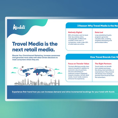 Travel media advertisement for sponsored industry report