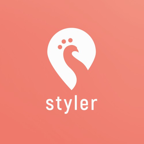 Logo concept for a beauty salon search app