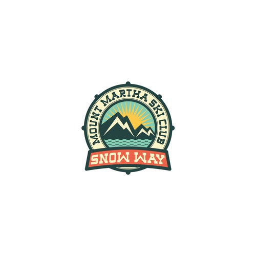Badge style logo for a ski club