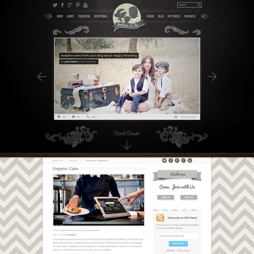 Inspirational Parenting Website Vintage Vibe