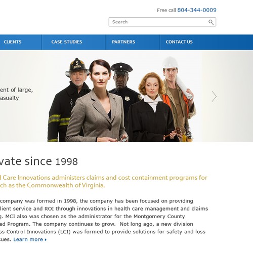Website design for MC Innovations