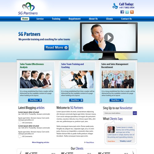 SG Partners needs a new website design